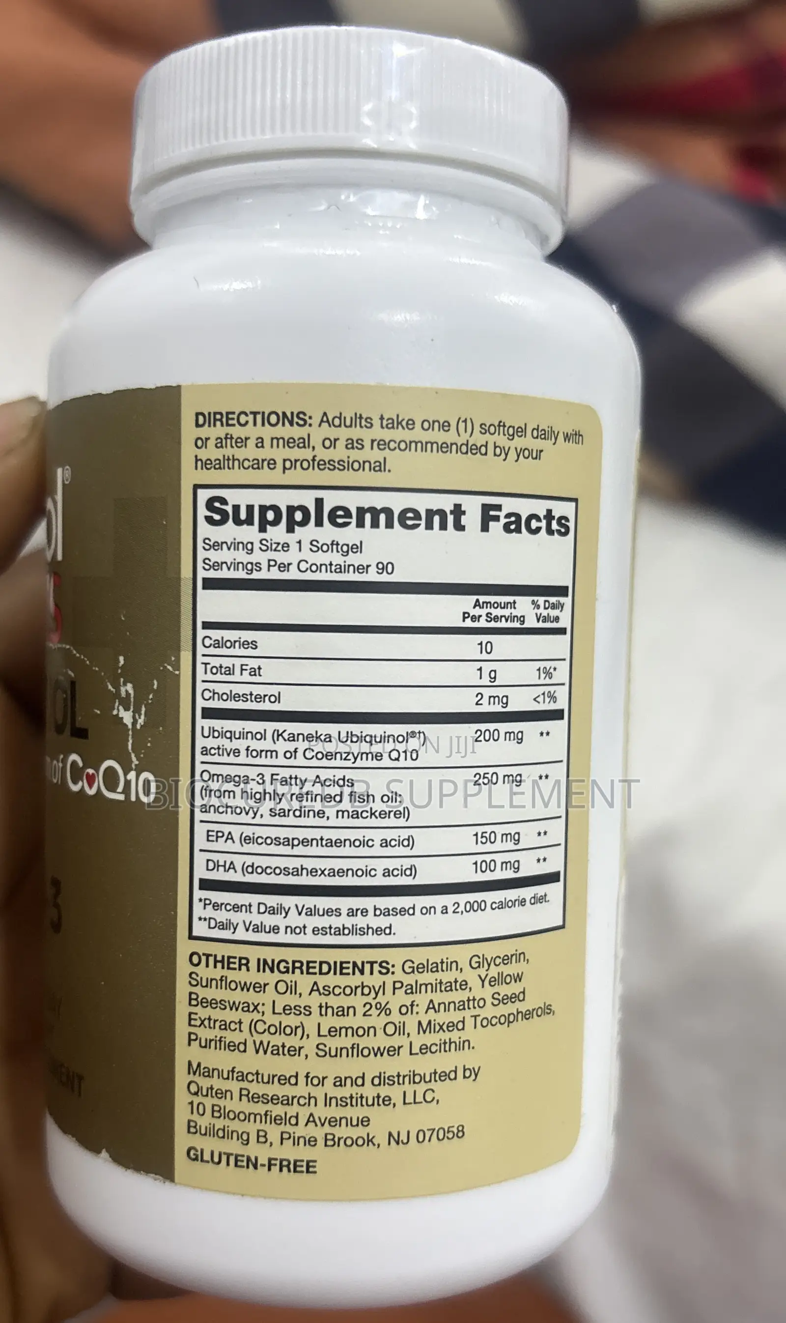 Qunol Plus Ubiquinol Coq10 Omega 3 200mg 90caps