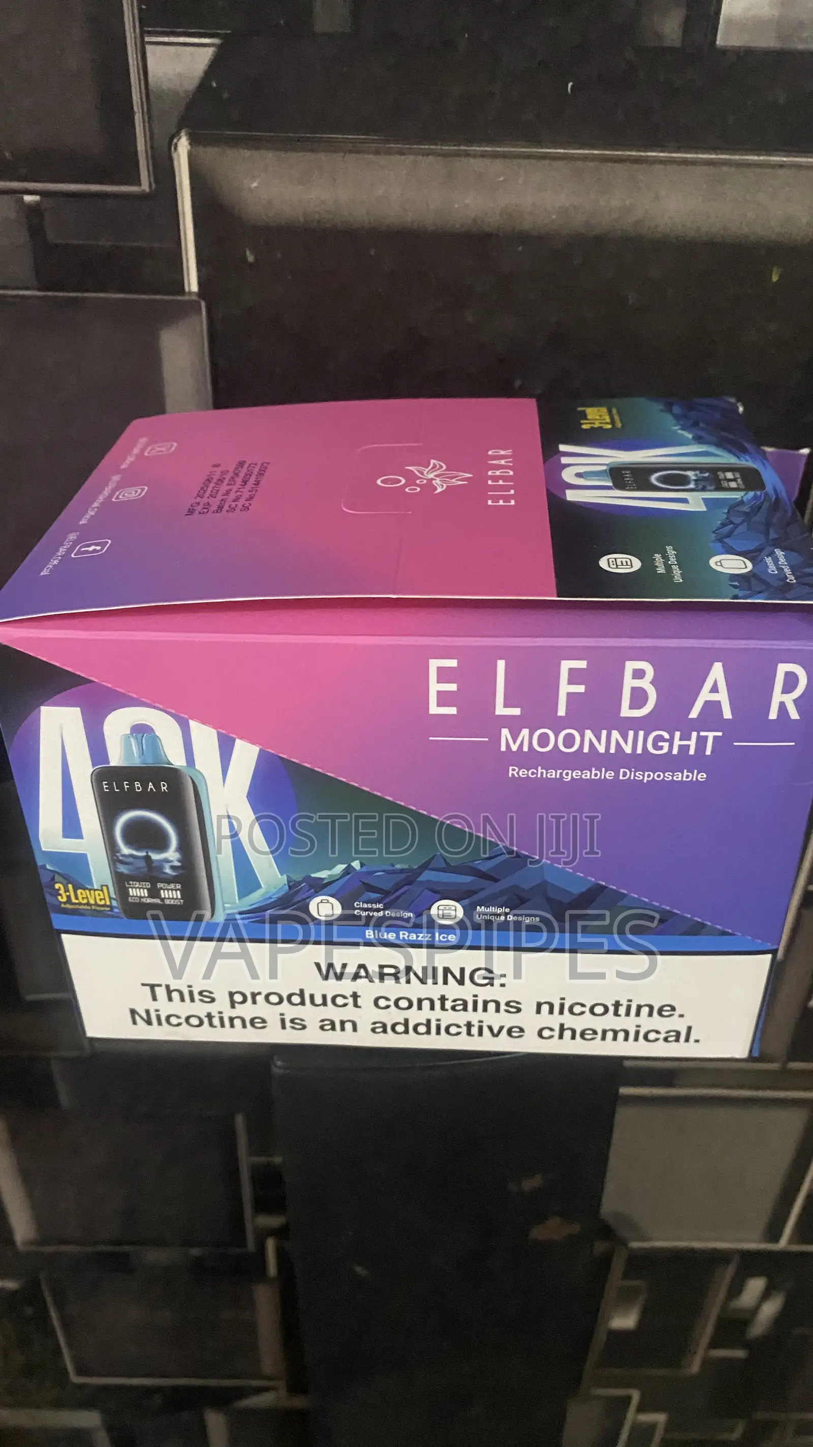 Elf Bar Moon Night Puffs Ice – 5% Nic – Type C Rechargeable