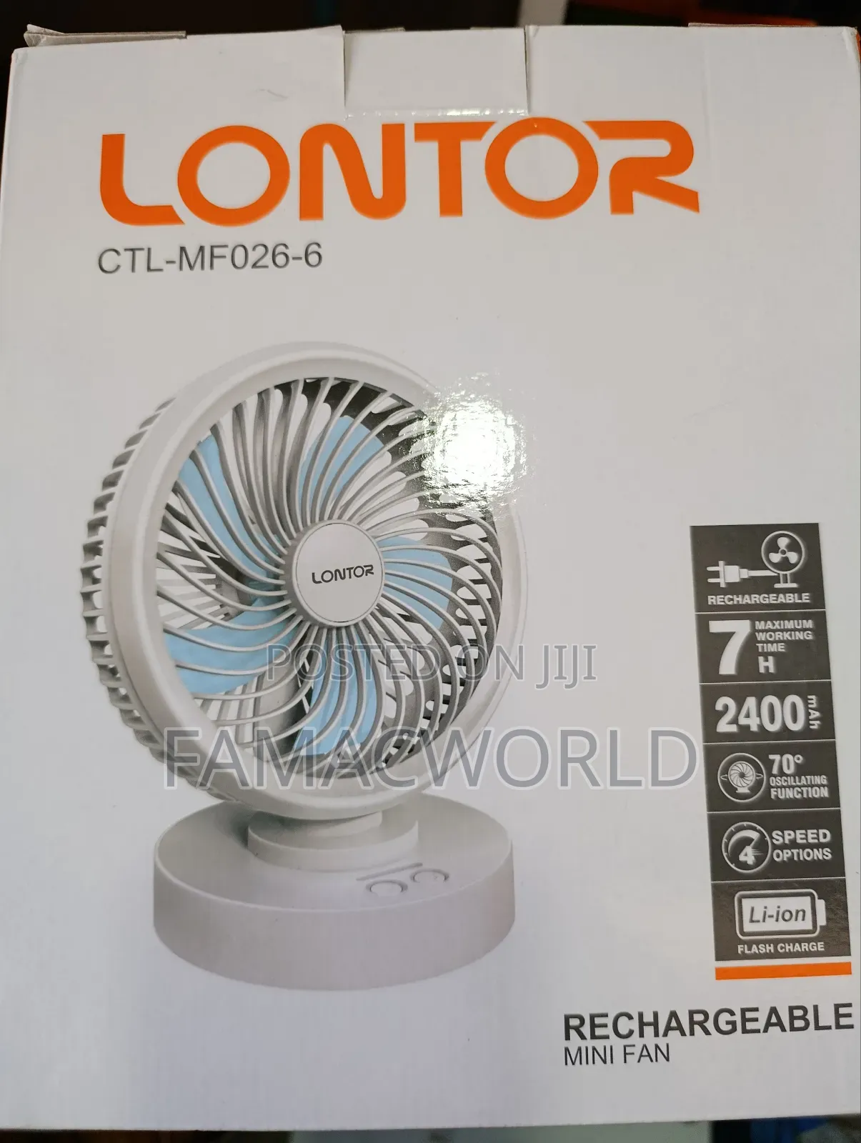 Lontor 6 Inches Rotating Fan