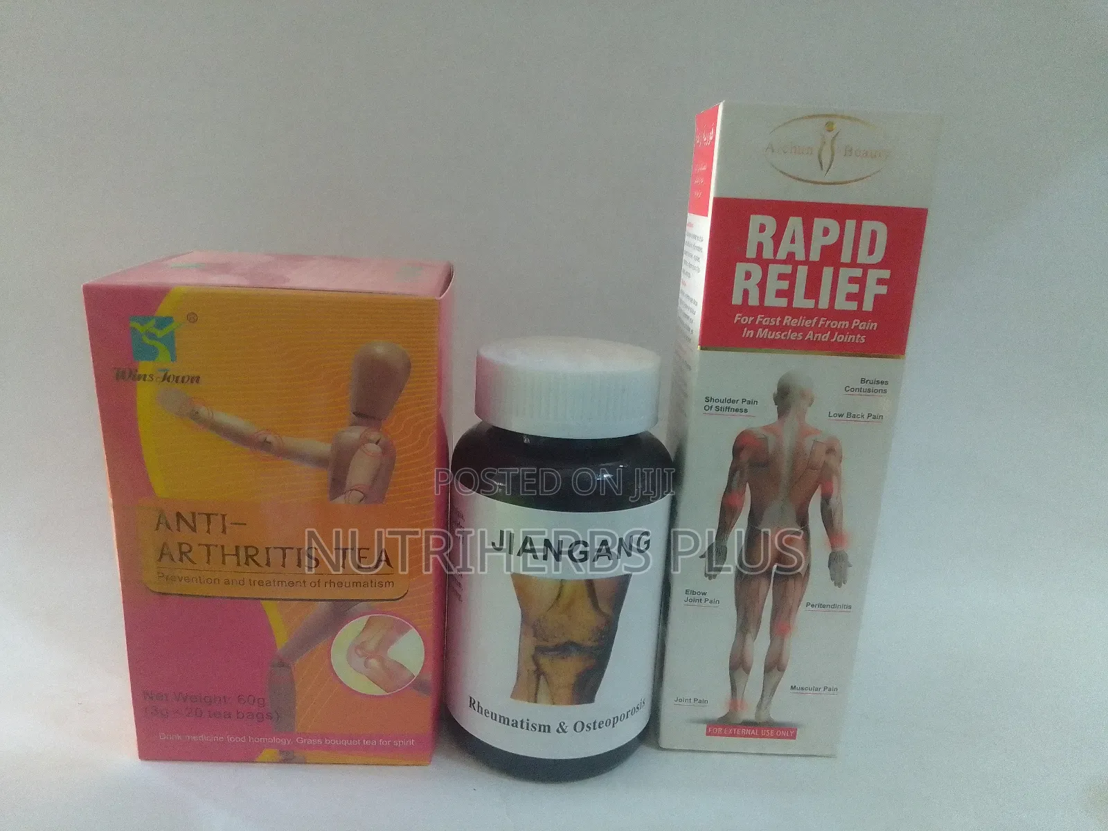 Anti Arthritis Tea + Jiangang+ Rapid Relief Ointment: For Arthritis
