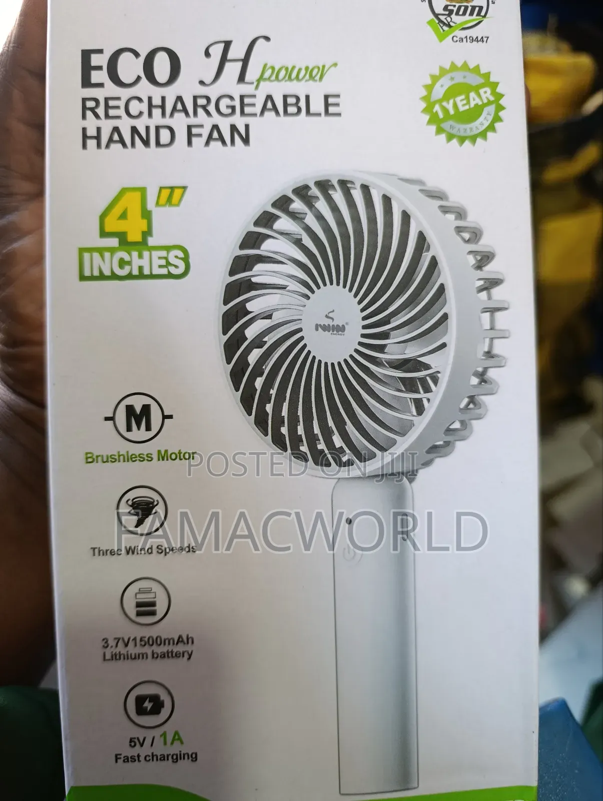 Rechargeable Hand Fan
