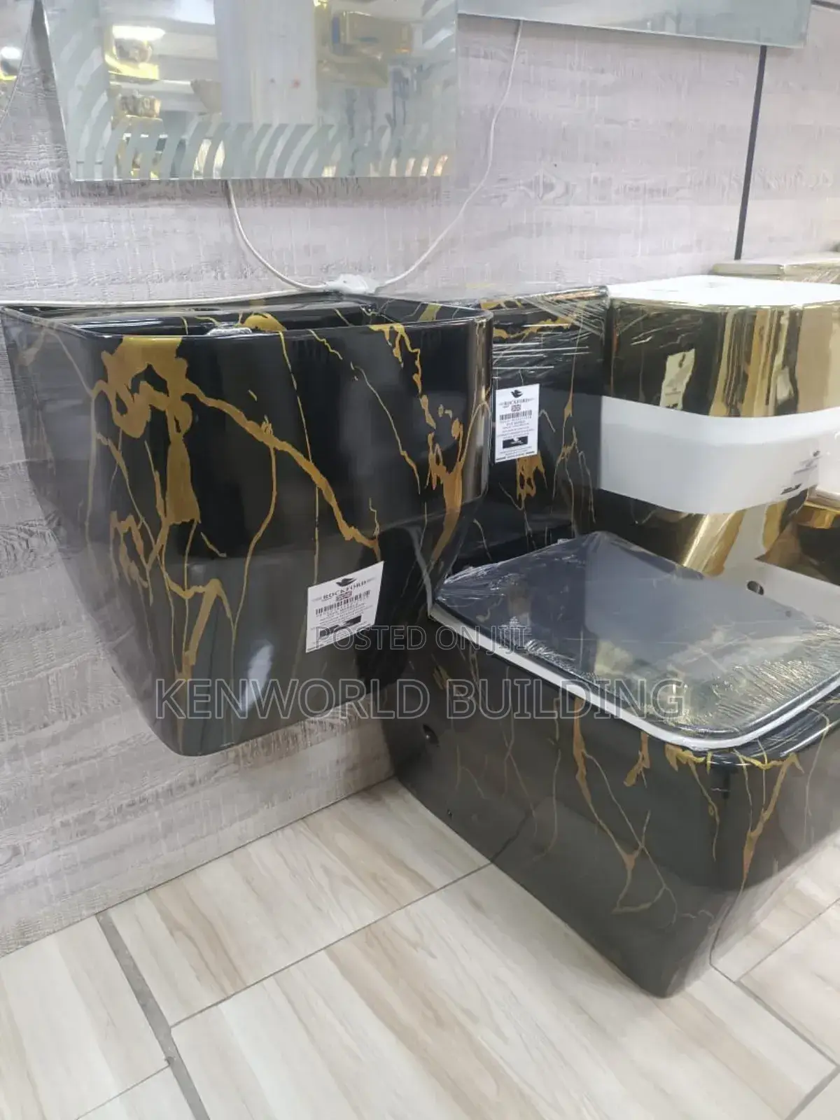 High-quality Carara Black Square Wc