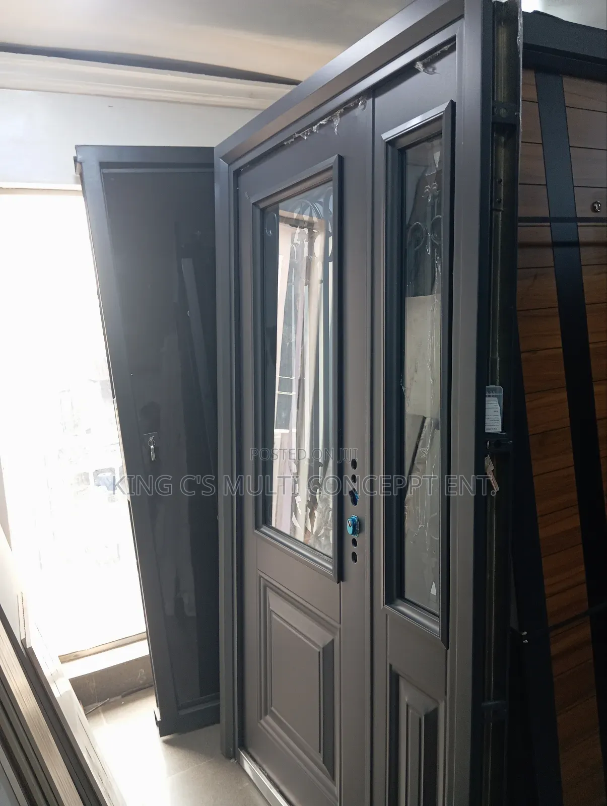 4ft Anteroom Grey French Glass Door