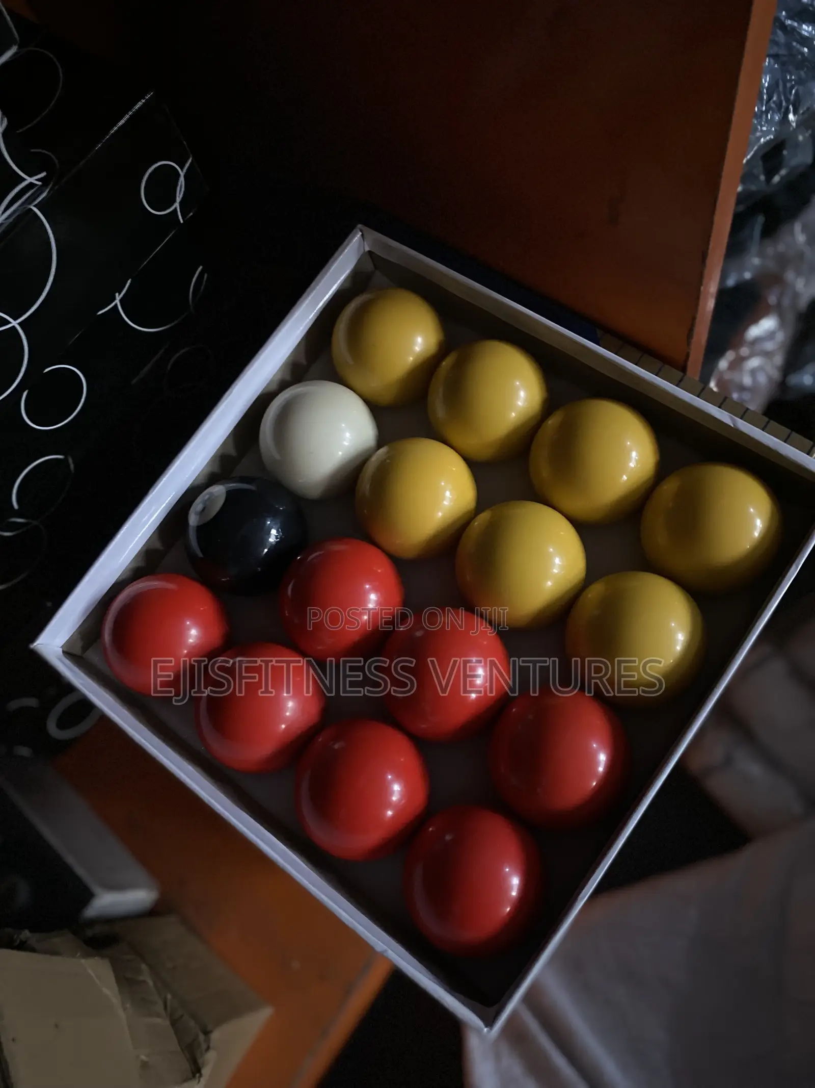 Yellow and Red Pool Balls