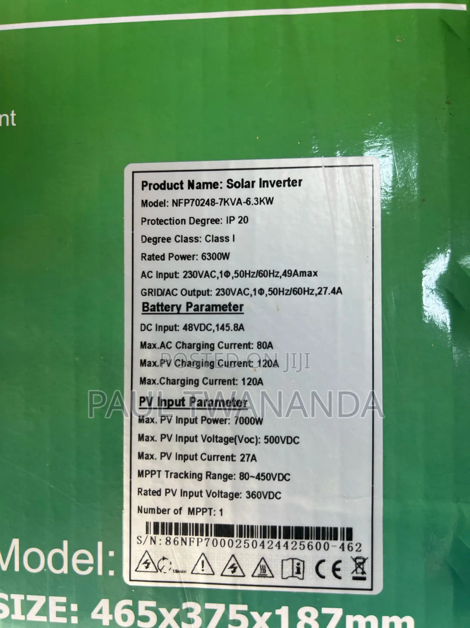 7kva 48v Hybrid With 120a Mppt Kartel Inverter