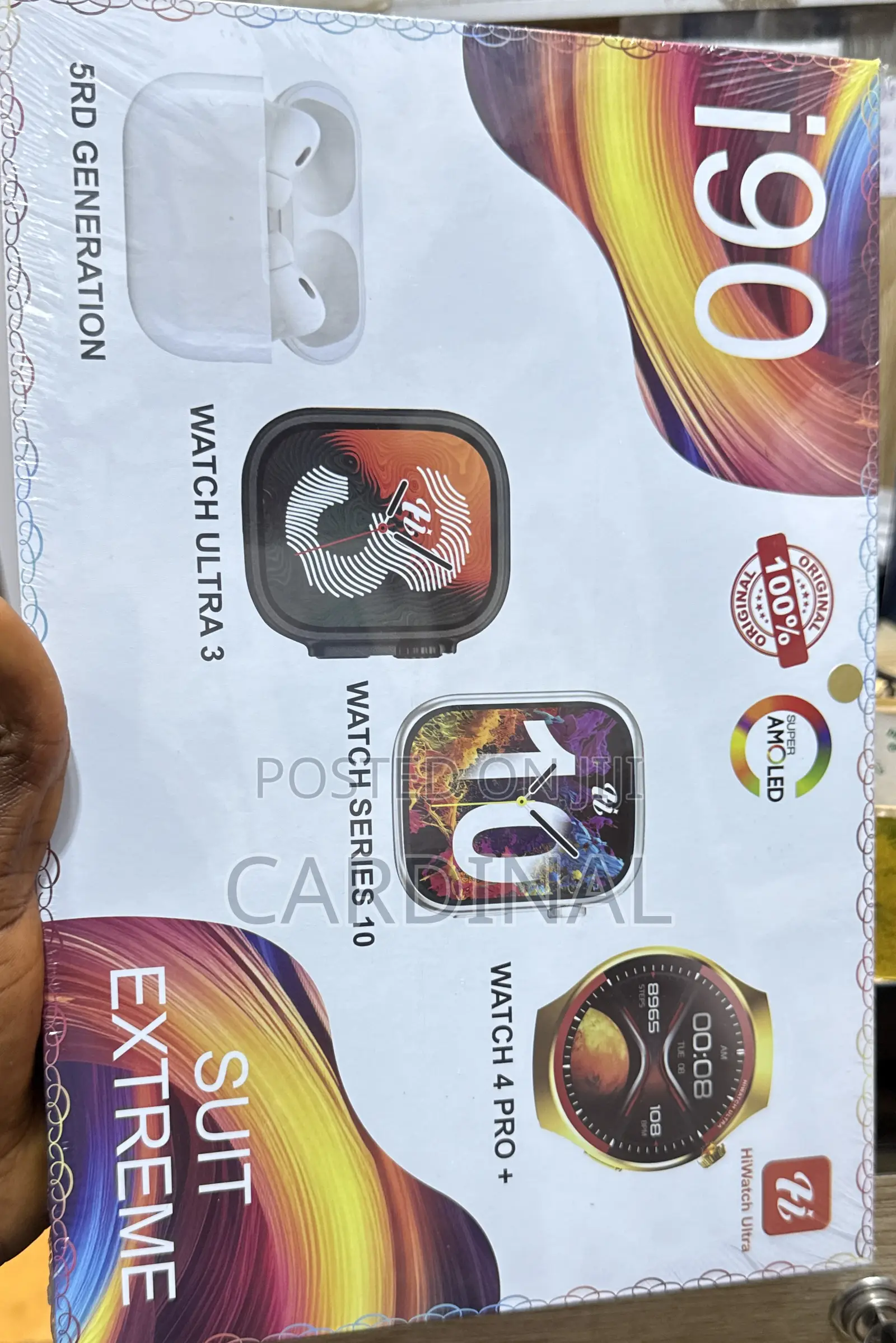 I90 Suit Smart Watch. 3 Watches and Airpod.