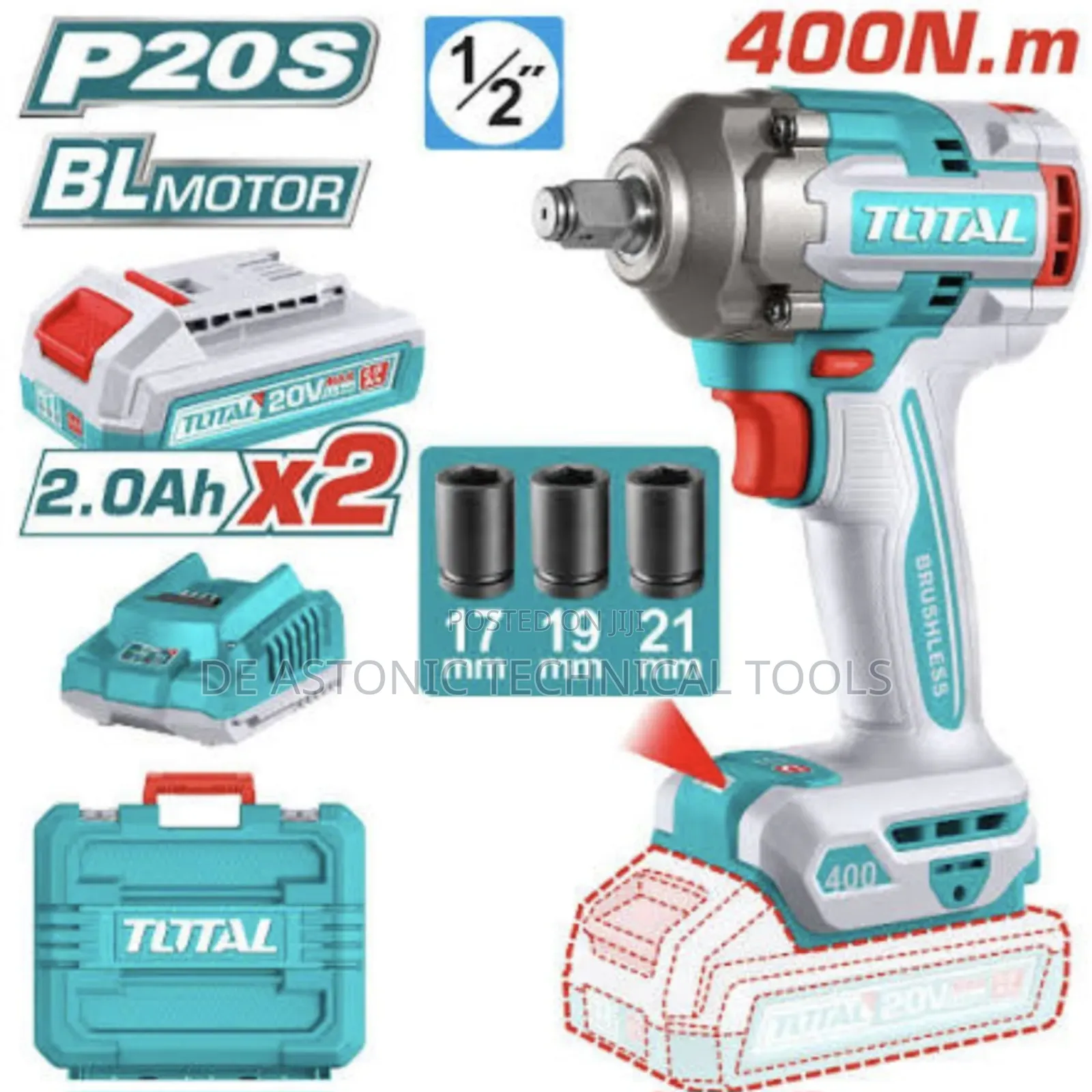 Total
Cordless Impact Wrench-20v-Tiwli2040