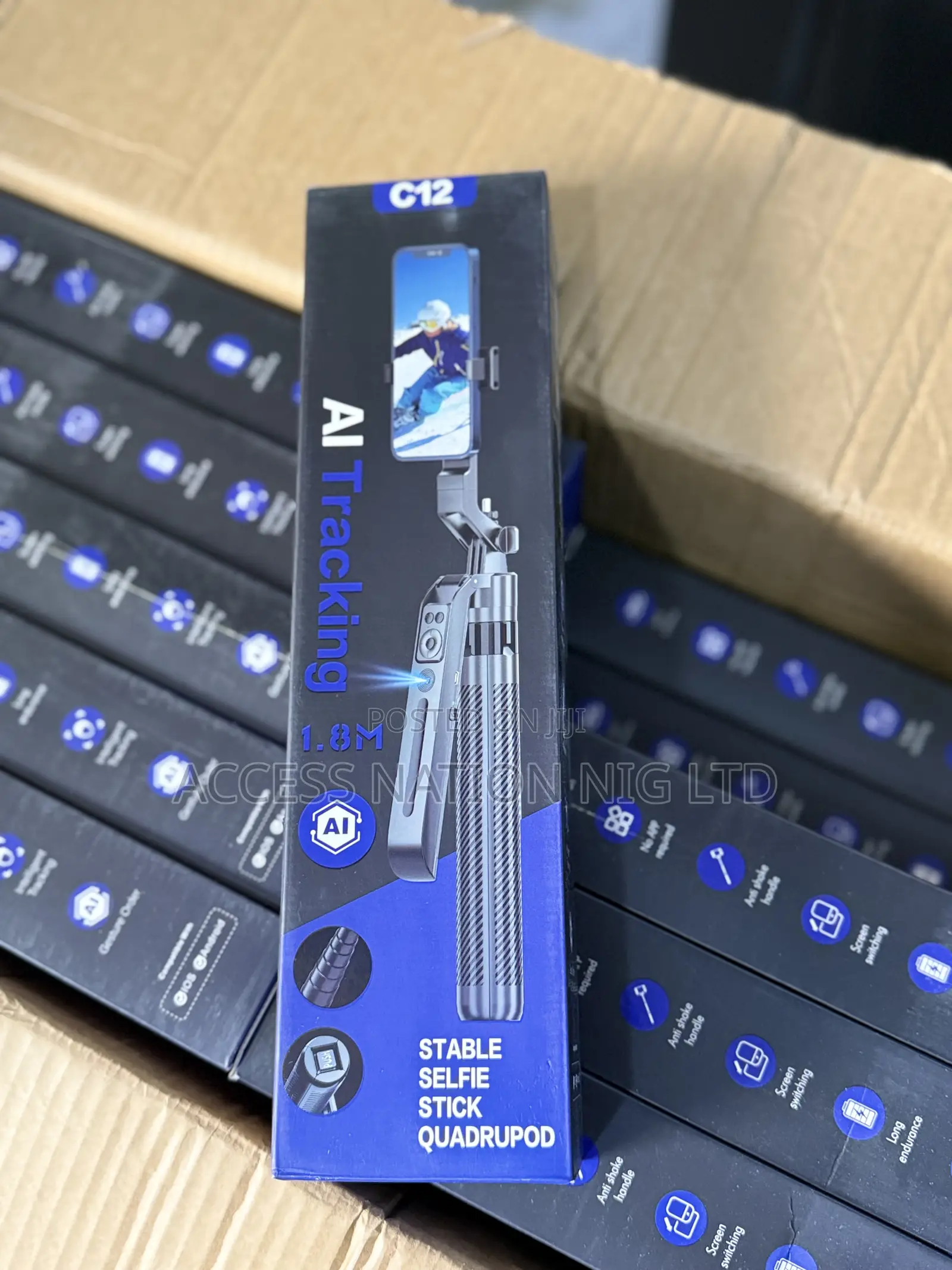 C12 Ai Tracking Stable Selfie Stick Quadrupod 1.8m