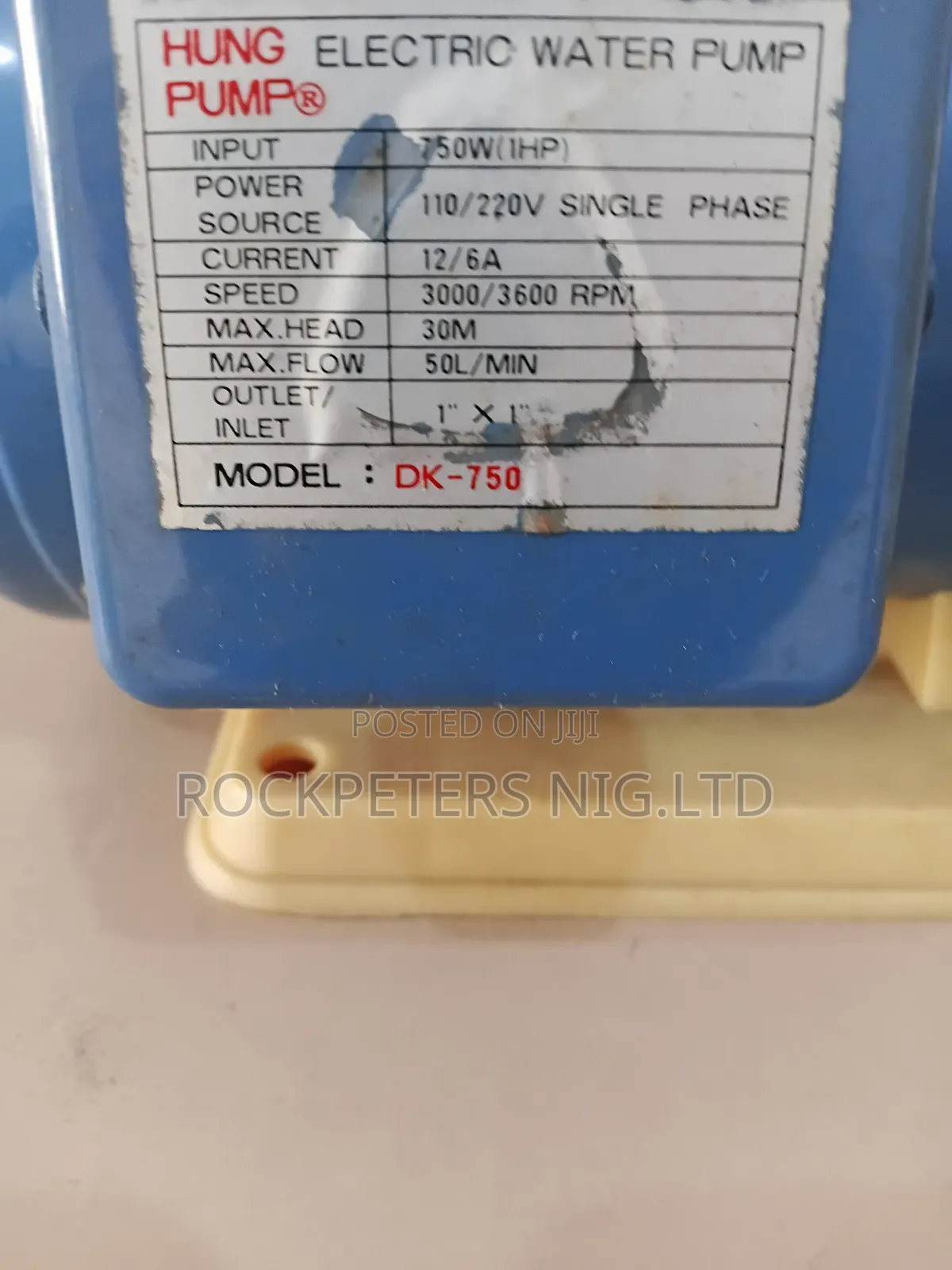 Hung Dk-750 Electric Water Pump
