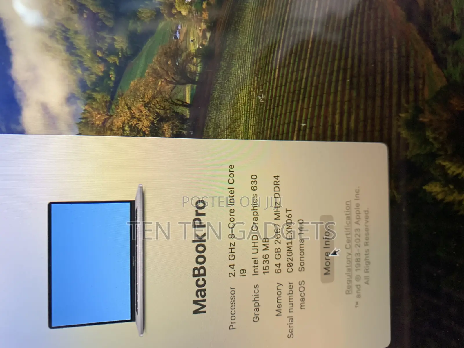 Laptop Apple MacBook Pro 2019 64GB Intel Core i9 SSD 1T