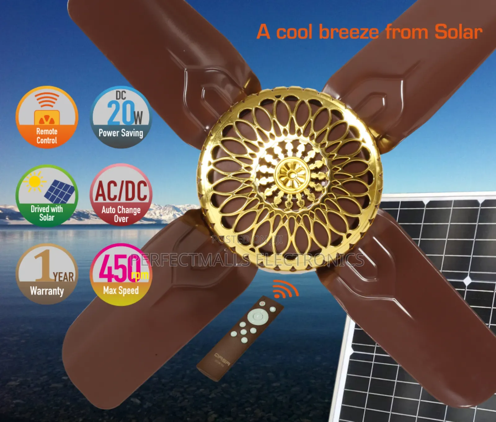 Qasa 24 Inches Acdc Ceiling Fan