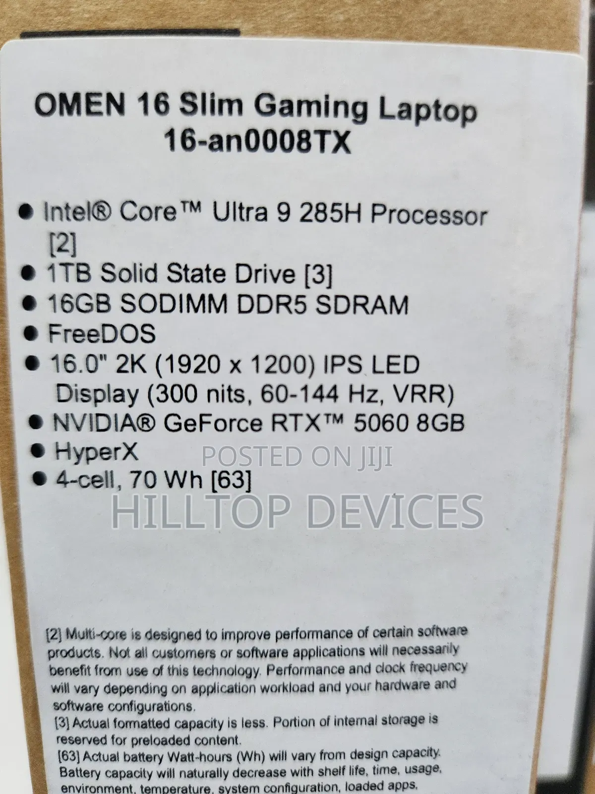 New Laptop HP Omen 16 16GB Intel Core Ultra 9 SSD 1T