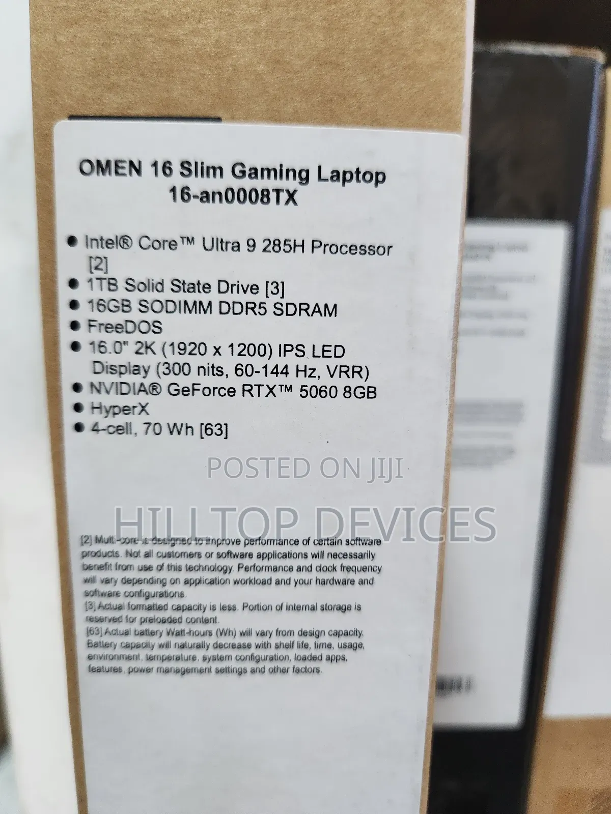 New Laptop HP Omen 16 16GB Intel Core Ultra 9 SSD 1T