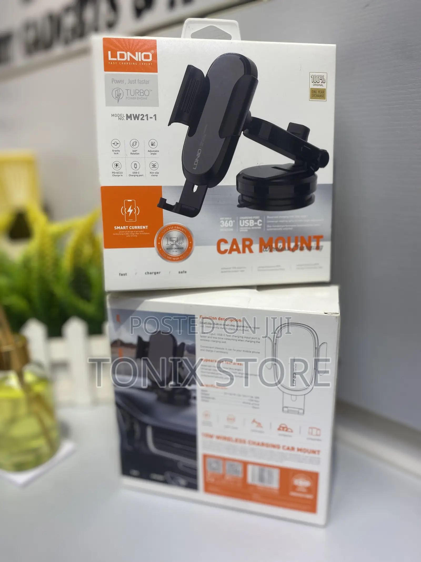 Ldnio Car Phone Holder With 15w Wireless Charging
