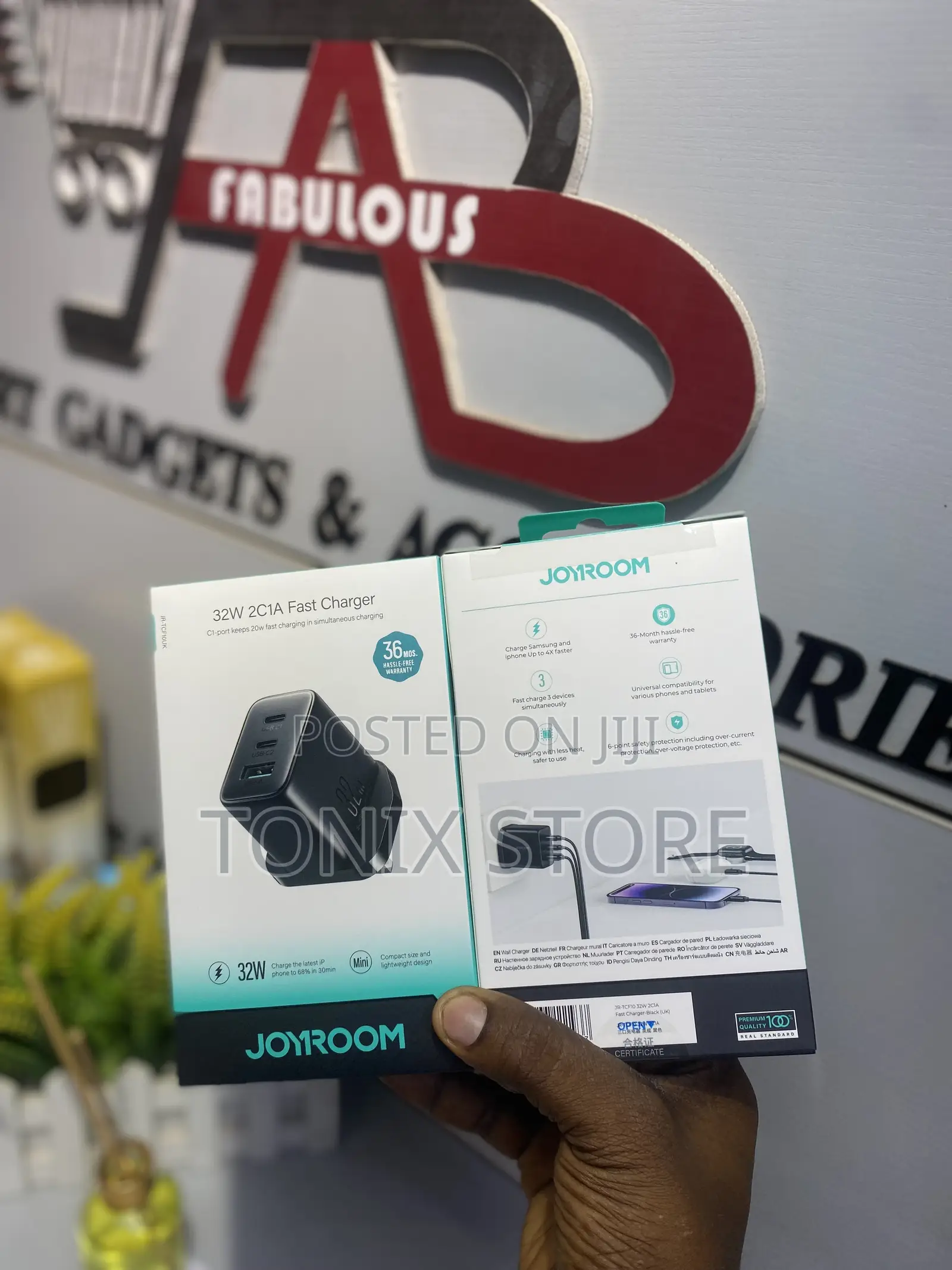 Joyroom 32w 2c1a Gan Fast Charging Adapter