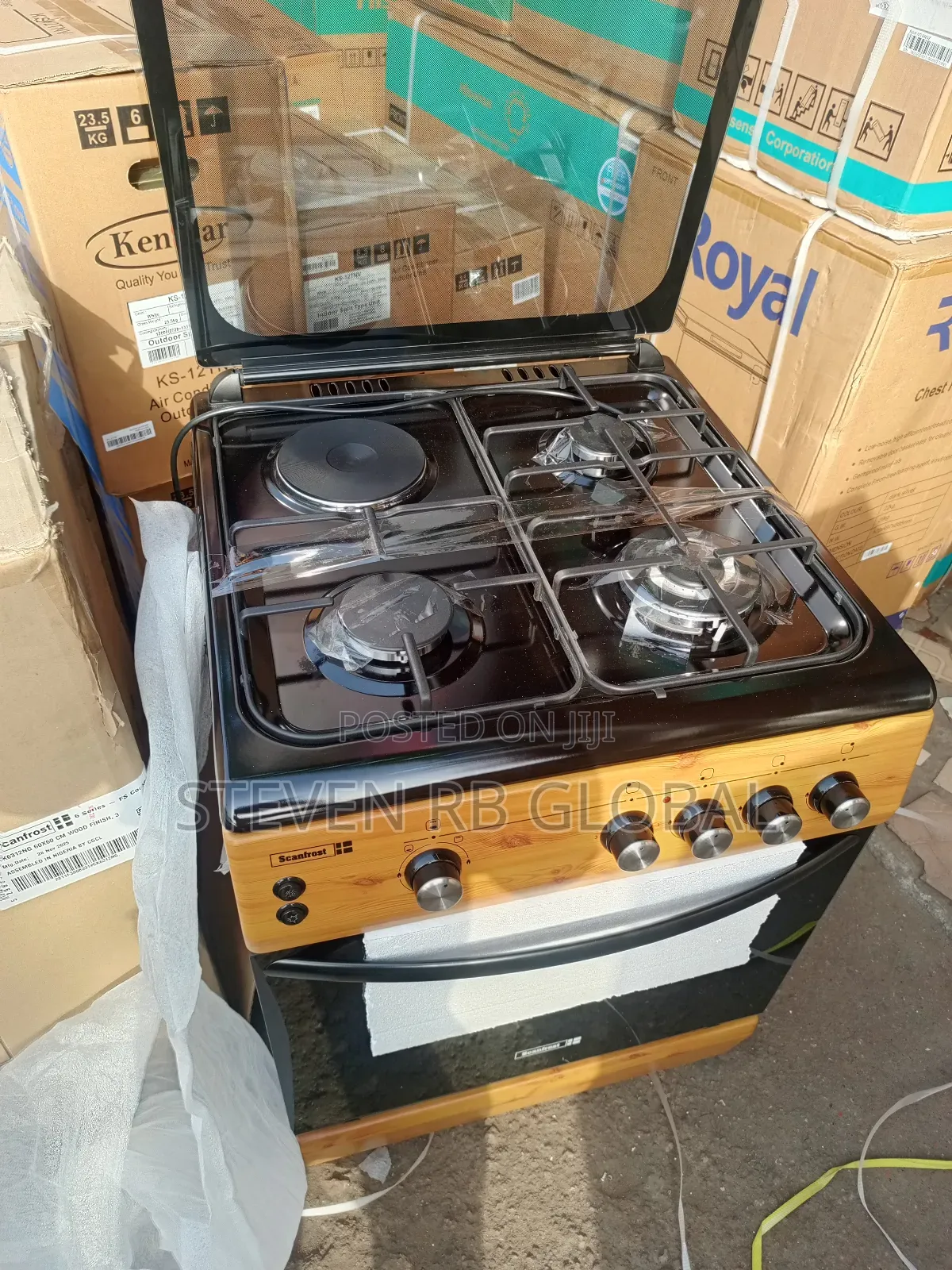 Scanfrost 60×60 Standing Gas Cooker (3 Gas + 1 Electric) | Ck6312ng