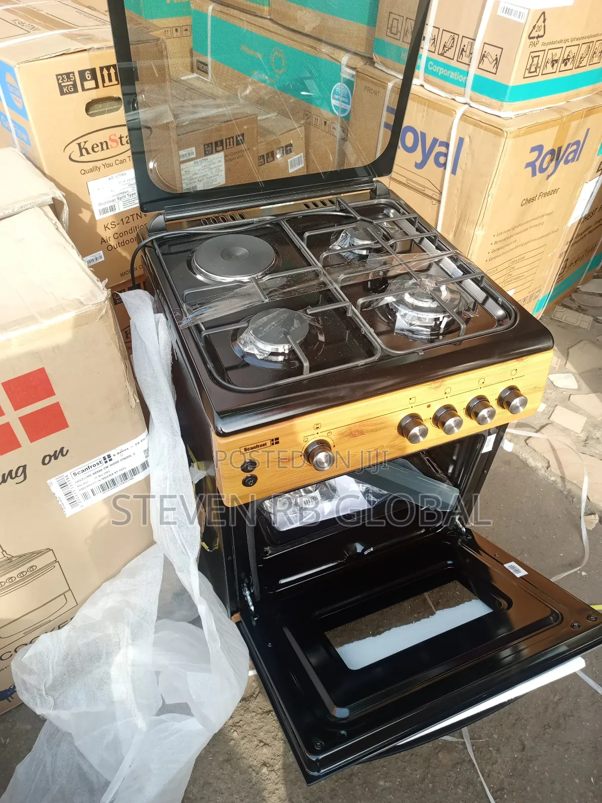 Scanfrost 60×60 Standing Gas Cooker (3 Gas + 1 Electric) | Ck6312ng