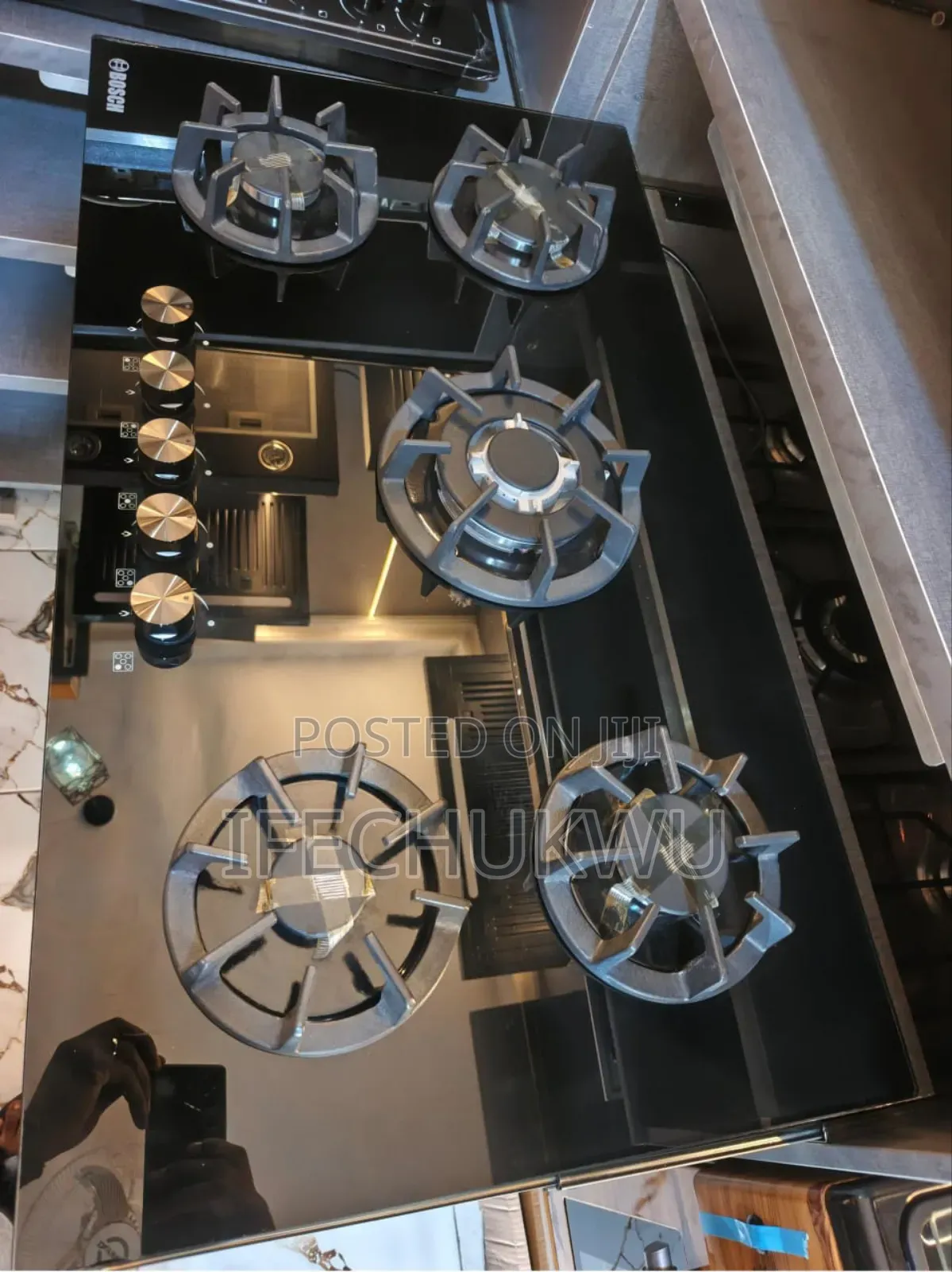 Original Bosch 90cm Built-in 5 Burners Gas Cooker Hob Thickness Glass