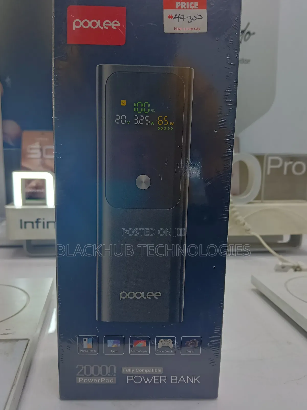 Poolee 65w 20000mah Powerpod Powerbank 4 Phones, Laptops, Tv Gadget