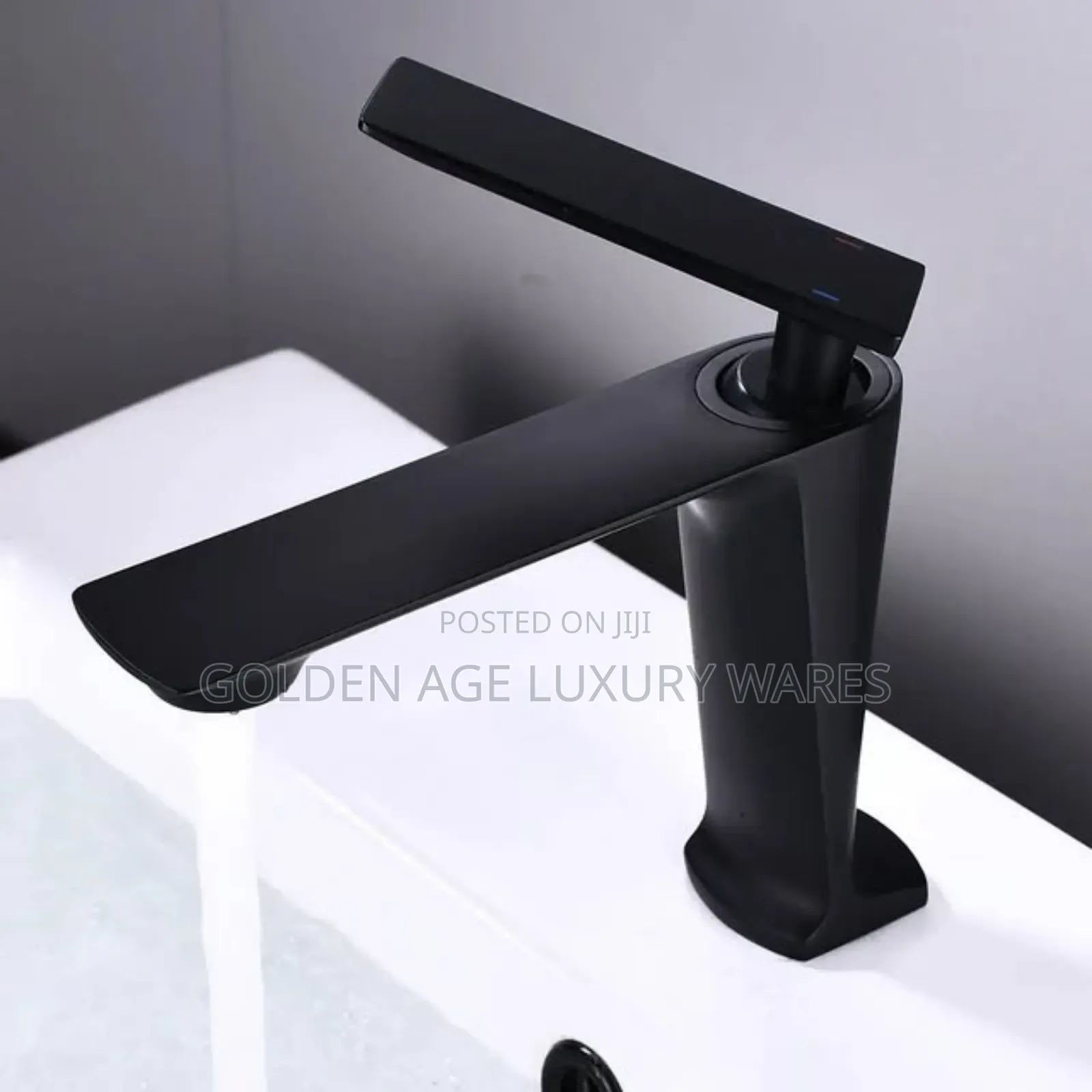 Black Brass Basin Mixer Tap V12