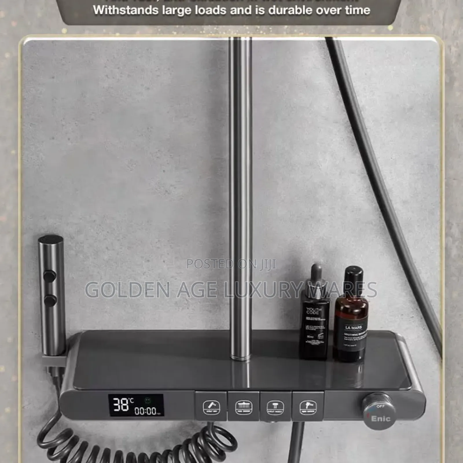 Premium Quality Thermostatic Shower Grey