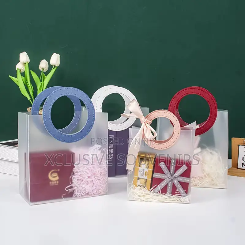 12pcs Transparent Frosted Durable Gift Bag