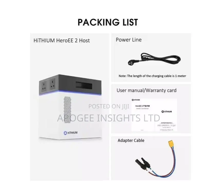 Hithium Hero 2 Solar Generator 2000wh 1000watts Ac Output