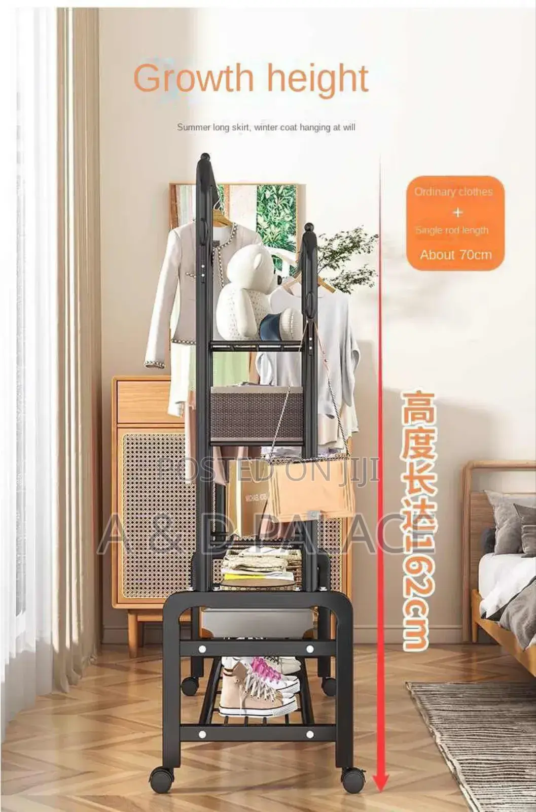 80kg Heavy Duty Weight Wardrobe Foldable Hanger/Rack
