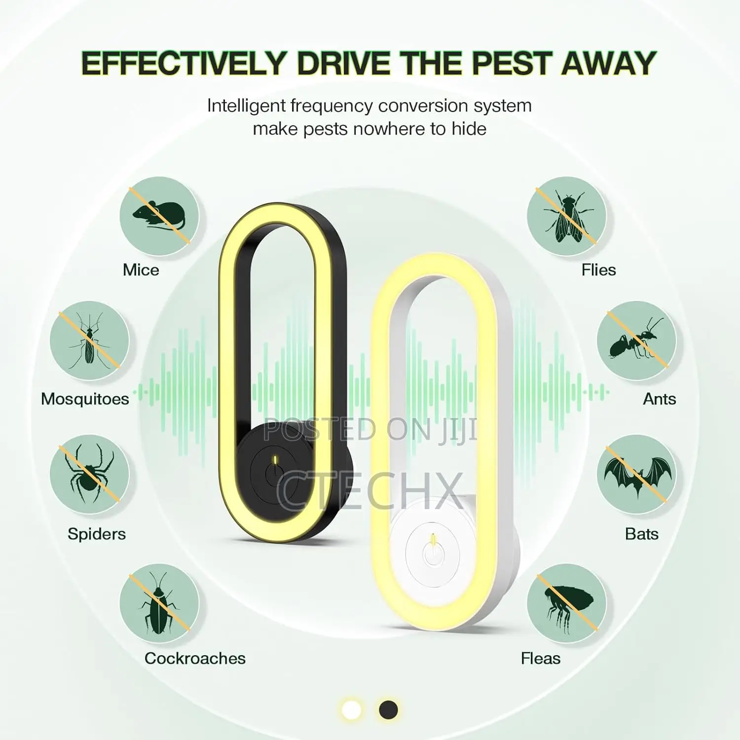 Ultrasonic Pest Repeller 4 Packs Plug in Pest Control With Night Light