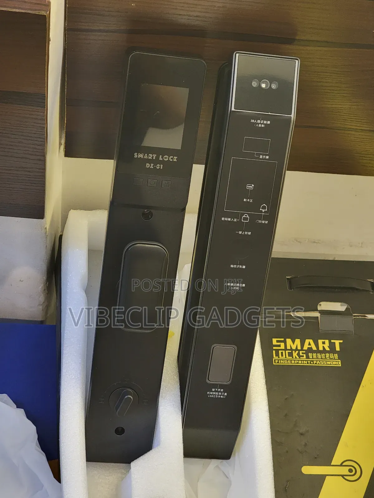 Smart Door Lock With Face Id, Fingerprint, Pin, Card, Mobile App
