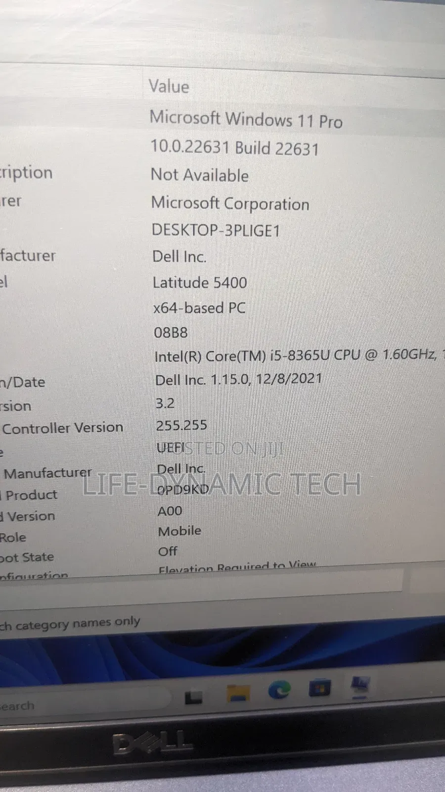 Laptop Dell Latitude 5400 8GB Intel Core I5 SSD 256GB