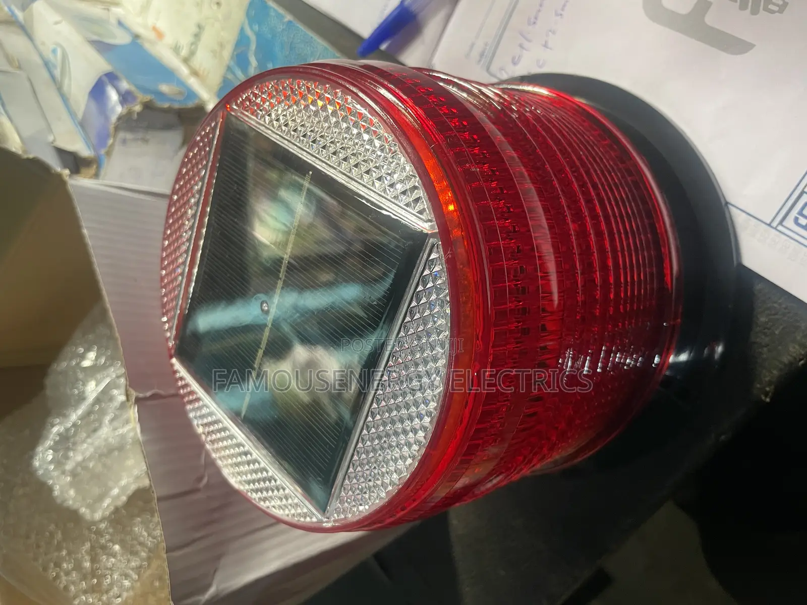 Aviation Safety Light , Big Size Solar Powered With Magnetic Base