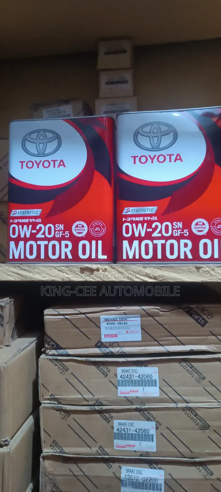 Toyota Engine Oil 0w-20 4litres
