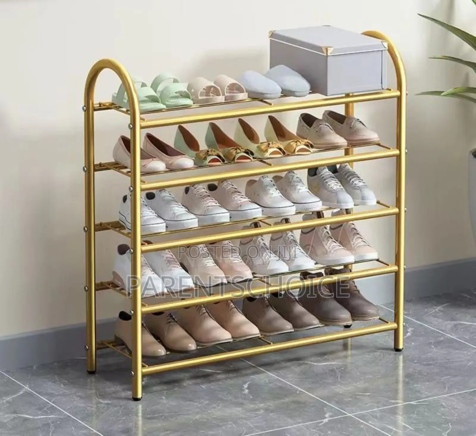 Luxury Multi-Purpose Storage Shoe Rack Organizer- Gold