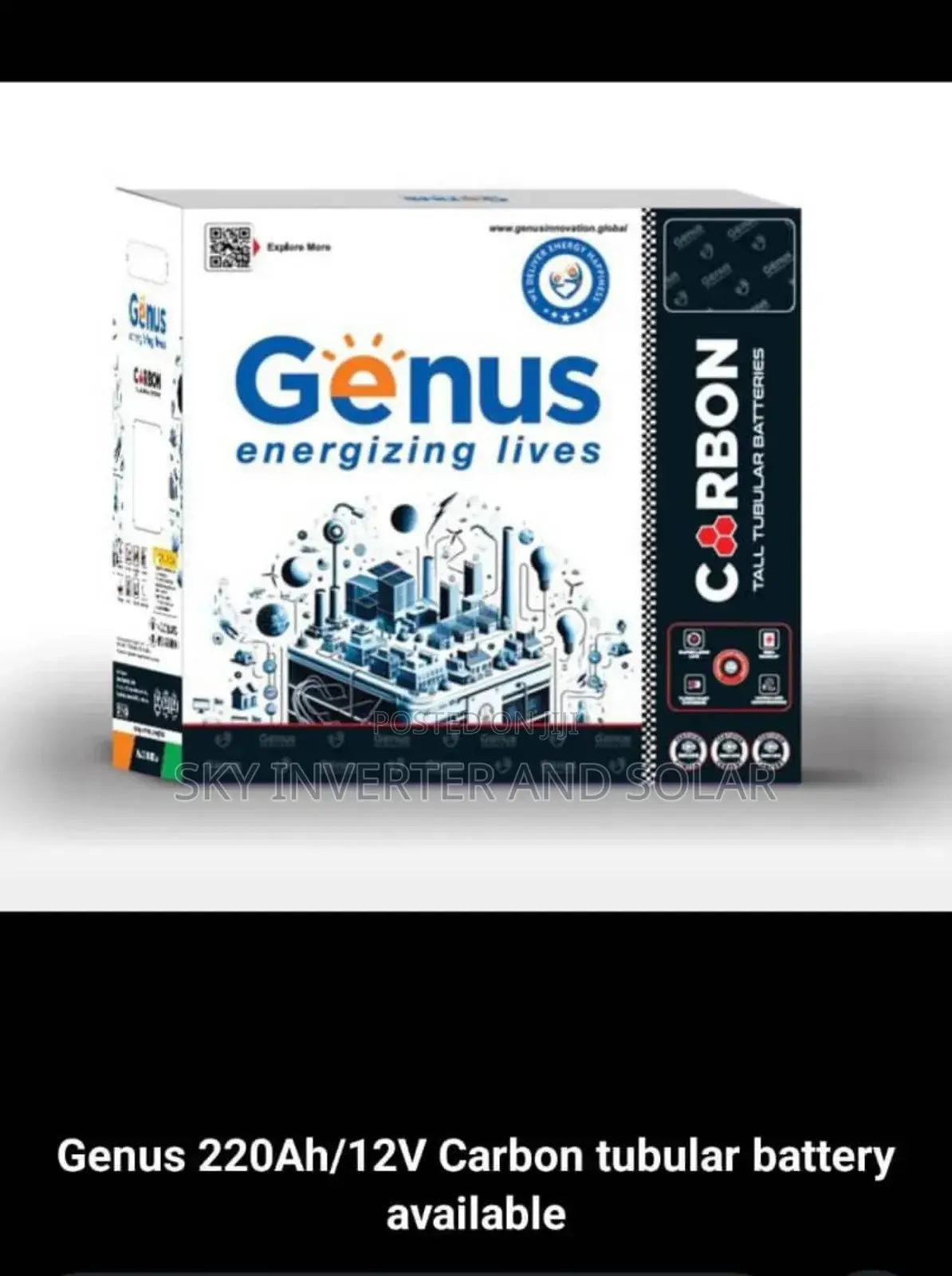 230ah/12v Genus (Promo)Tubular( Carbon ) Battery