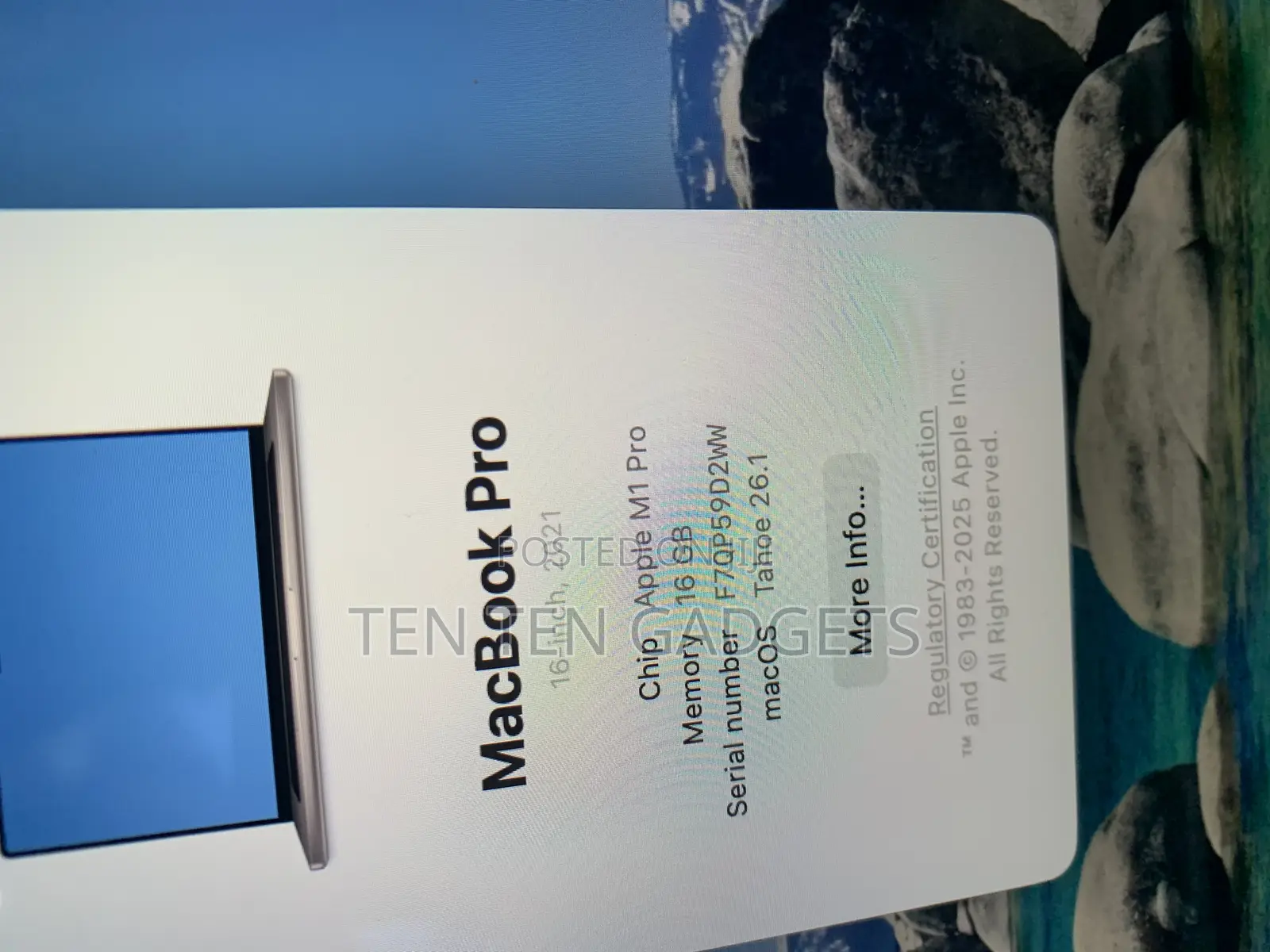 Laptop Apple MacBook Pro 2021 M1 16GB Apple M1 Pro SSD 1T