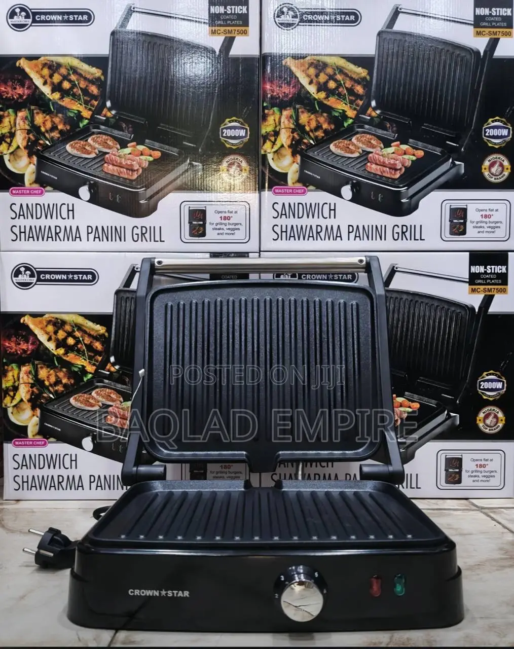 Crownstar Sandwich Sharwama Panini Maker Cheese Steak Maker