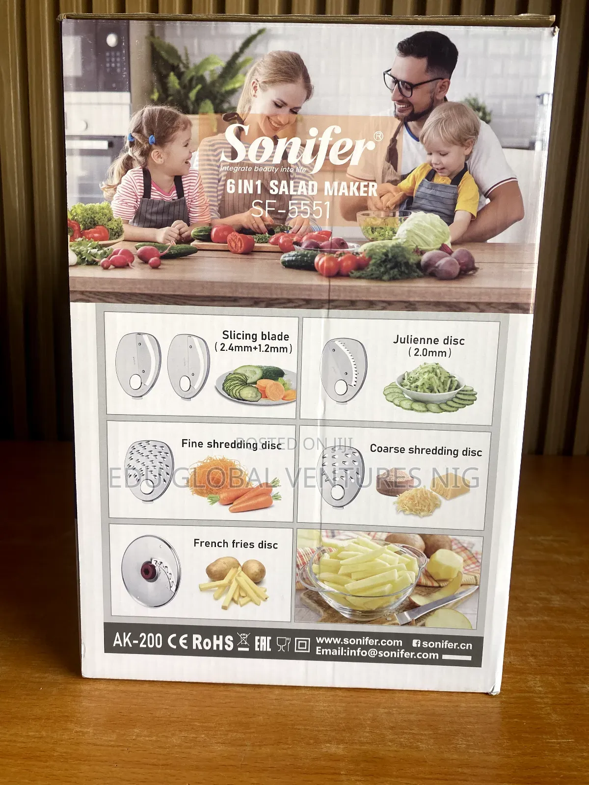 Sonifer 6 in 1 Electric Salad Maker, Sf-5551. 200watts