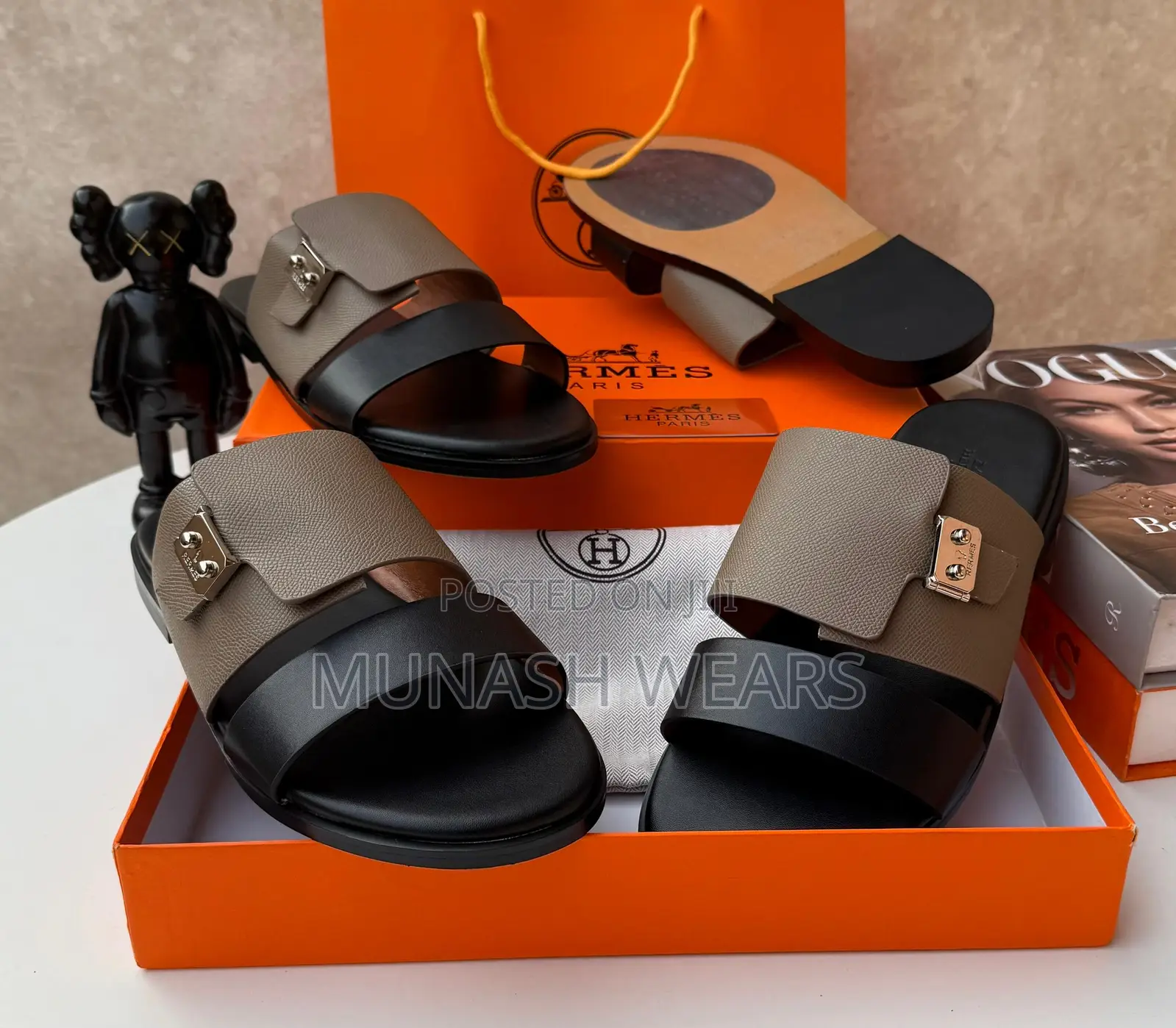 Hermes Leather Slipers 40-46 Available
