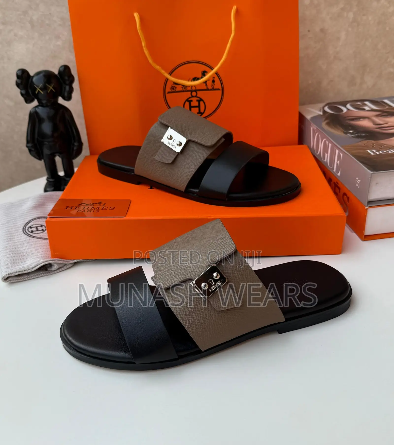 Hermes Leather Slipers 40-46 Available
