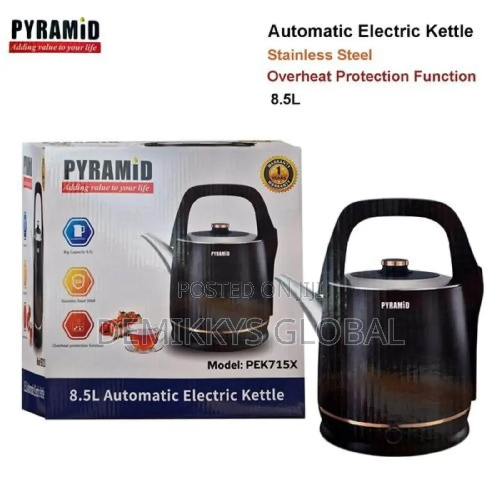 Pyramid Electric Kettle 8.5l