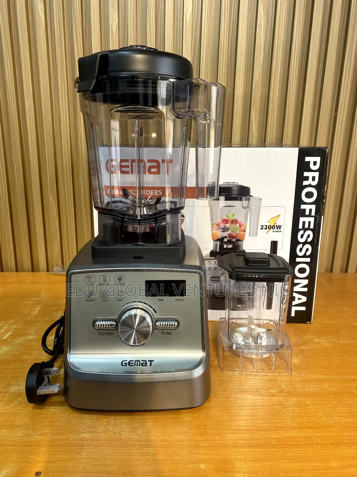 Gemat Professional High Performance Food Blender. 2200watts.