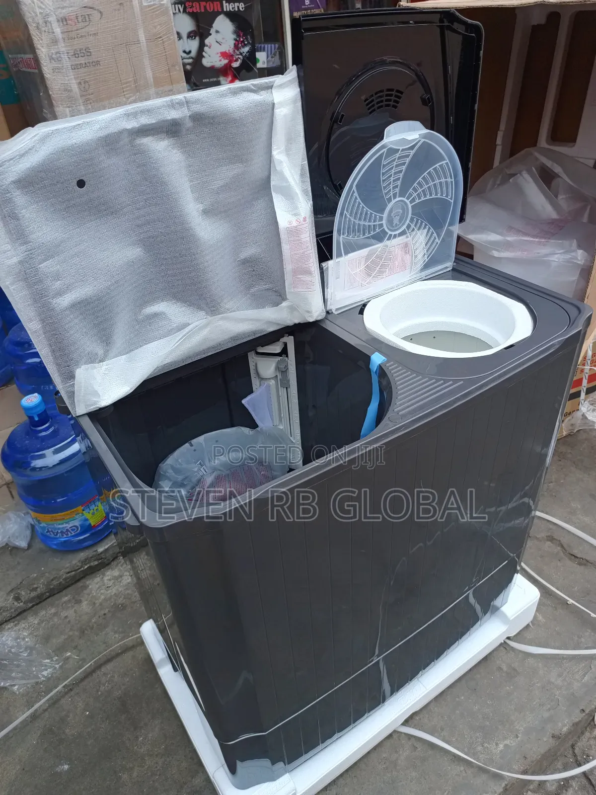 Lg 15kg Twin Tub Roller Jet Washing Machine | Wm 1561 (Black)
