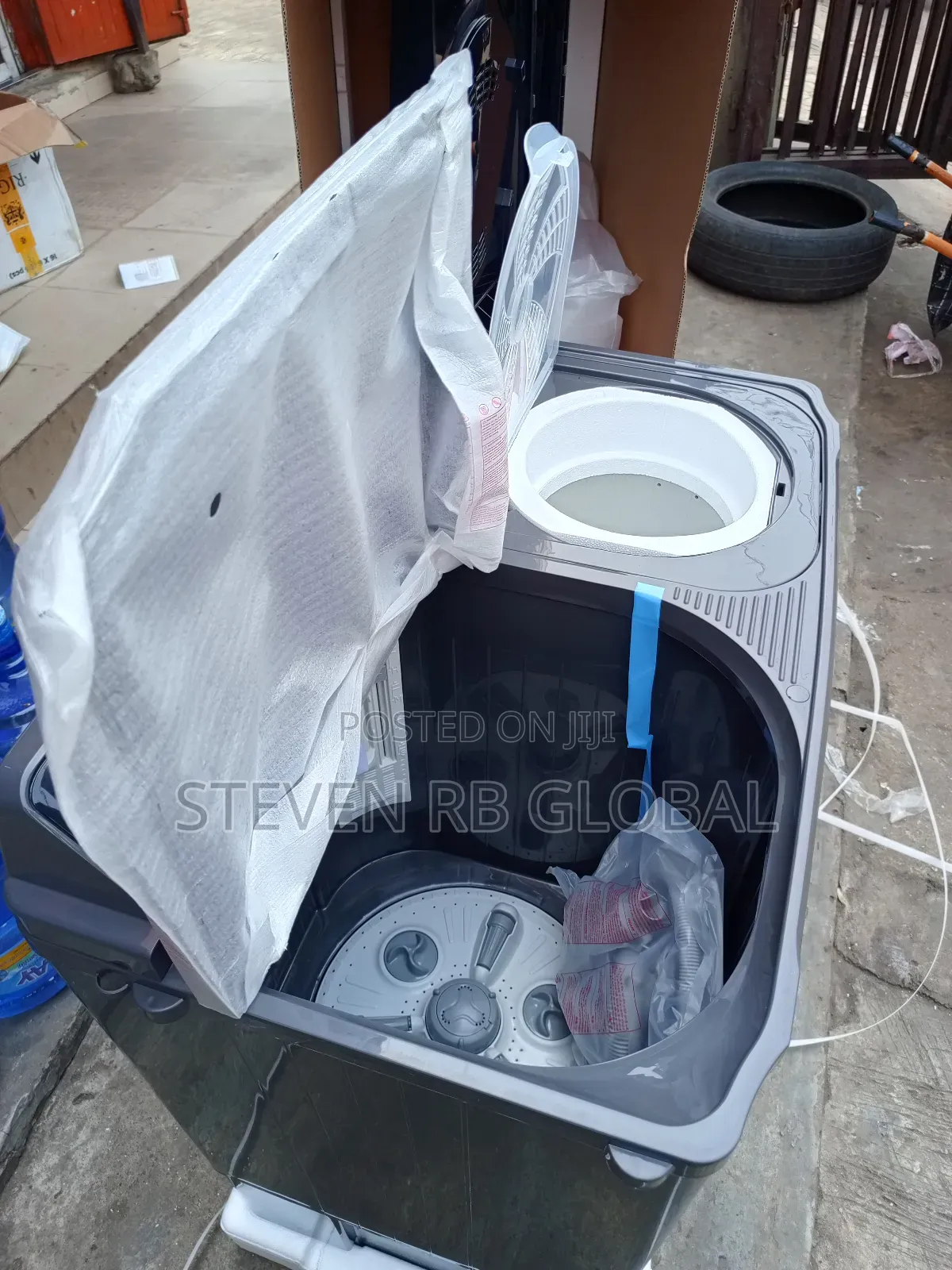 Lg 15kg Twin Tub Roller Jet Washing Machine | Wm 1561 (Black)