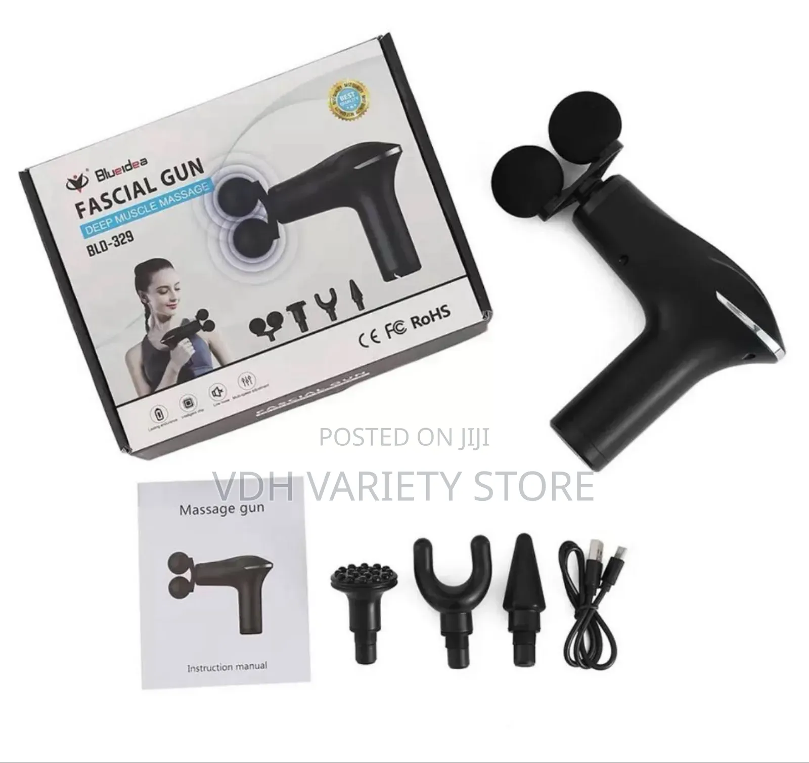 Double Mouth Fascial Gun Deep Massager