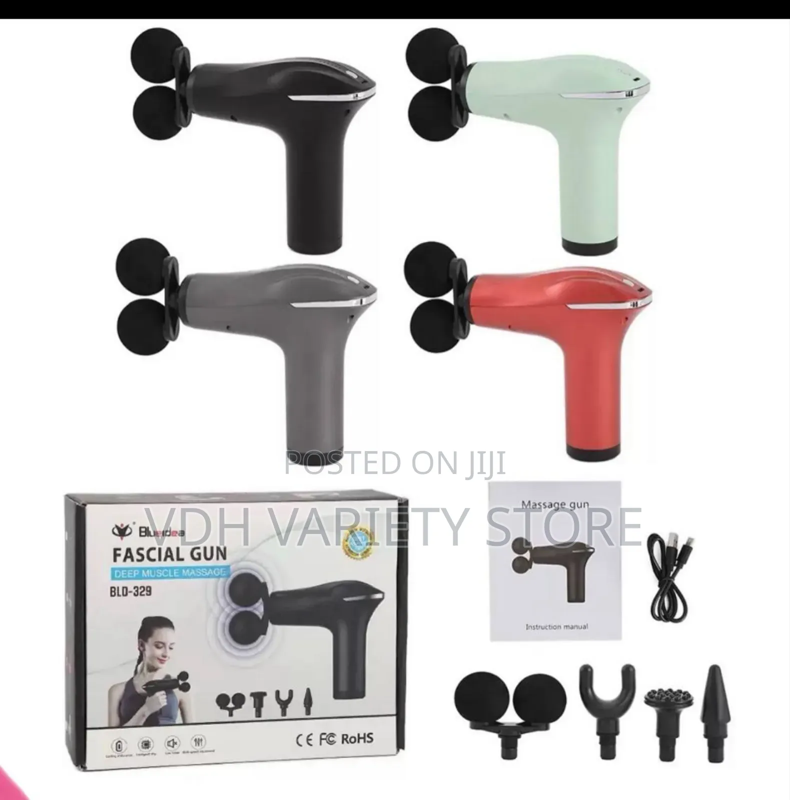 Double Mouth Fascial Gun Deep Massager
