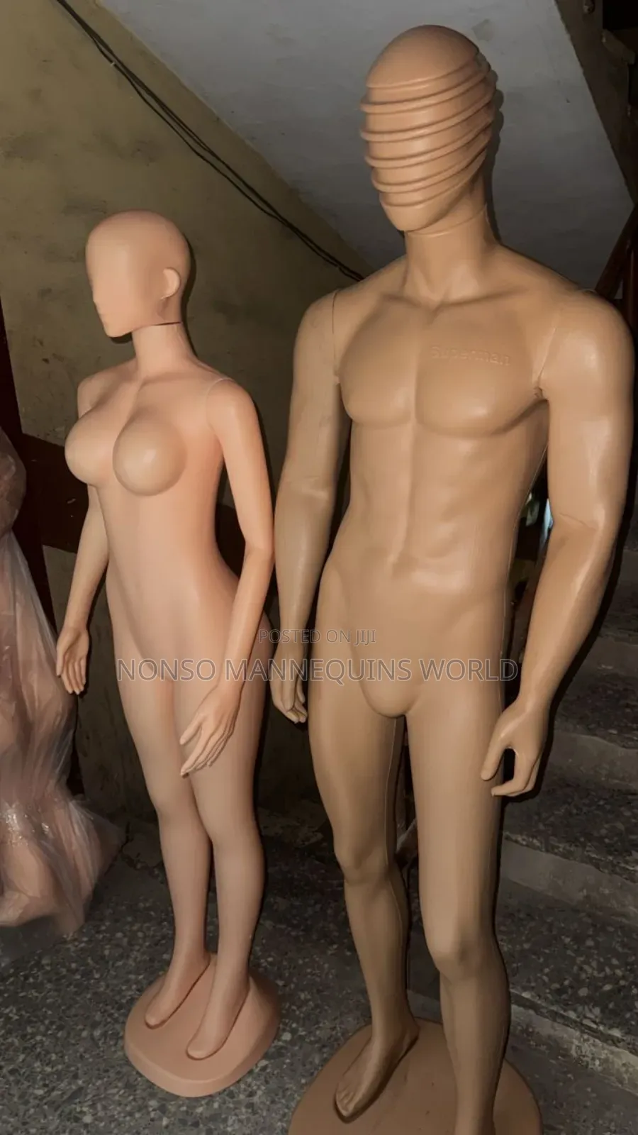 Male Spider Head Plastic Full Body Mannequin