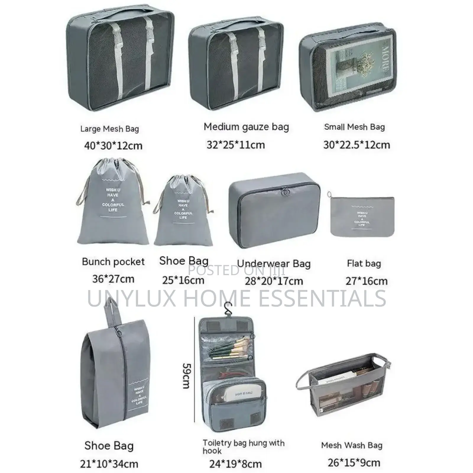 10pcs Travel Bag Set