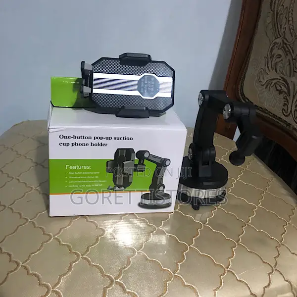 Universal One Button Pop-Up Suction Phone Holder