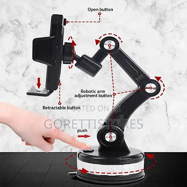 Universal One Button Pop-Up Suction Phone Holder